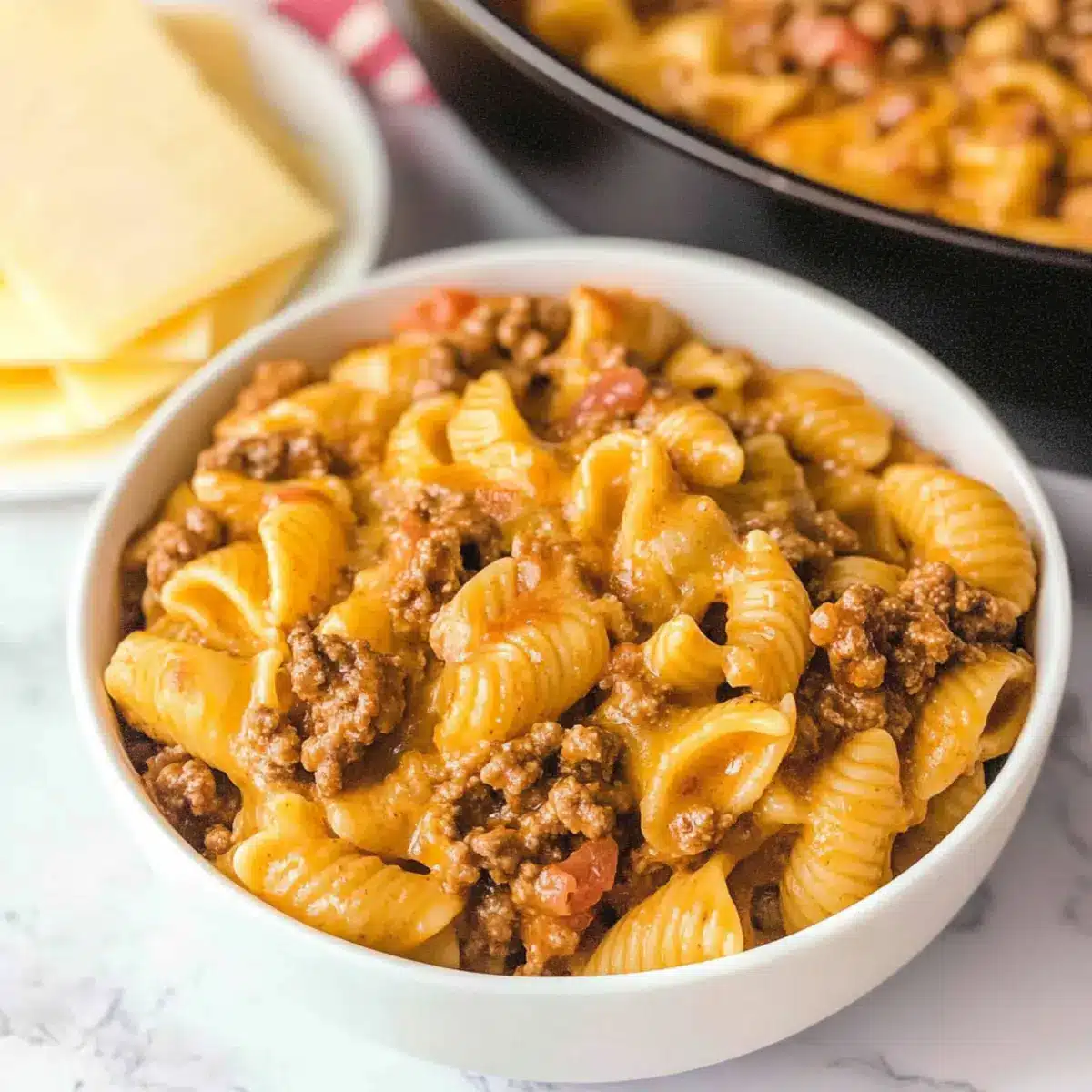 One Pot Cheesy Taco Pasta