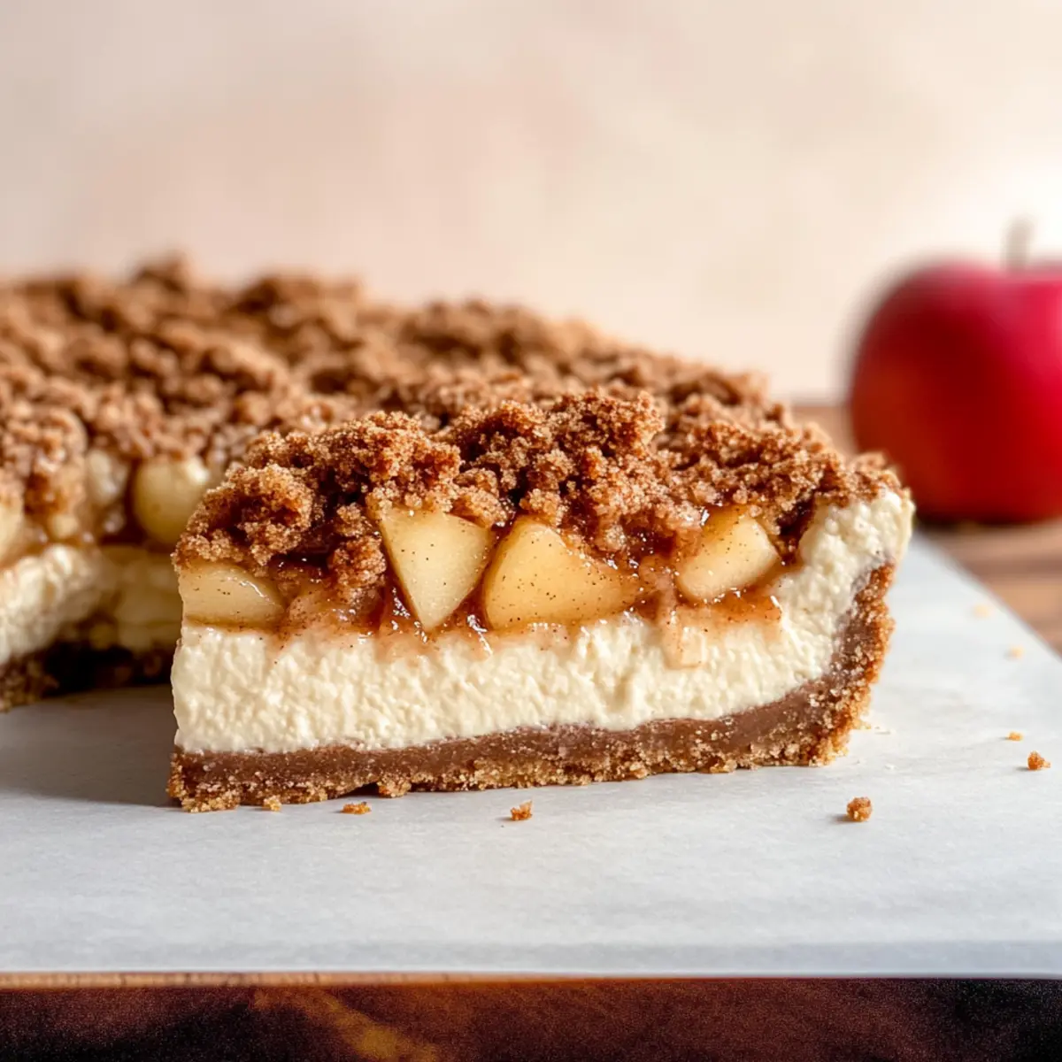 Apple Crumble Cheesecake