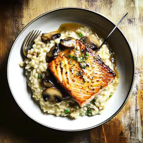 Japanese Style Risotto with Seared Salmon