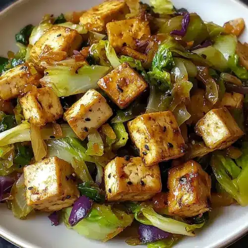 Stir-Fried Tofu and Cabbage