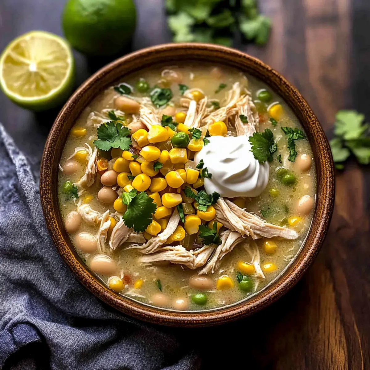 Flavorful Crockpot White Chicken Chili Soup