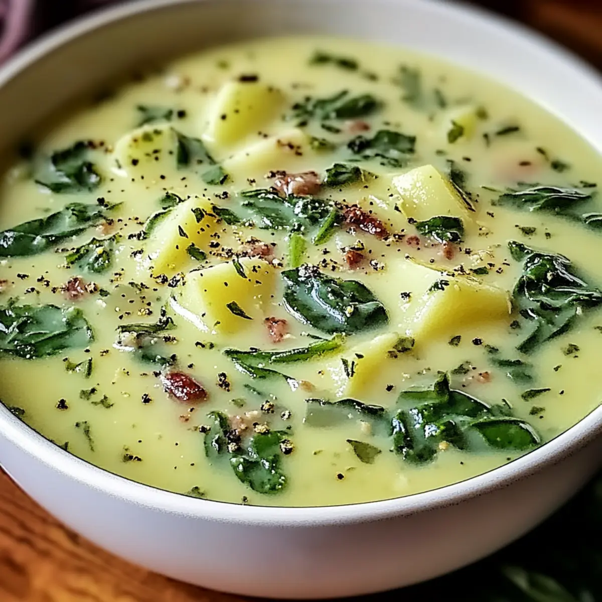 Creamy Spinach and Potato Garden Soup