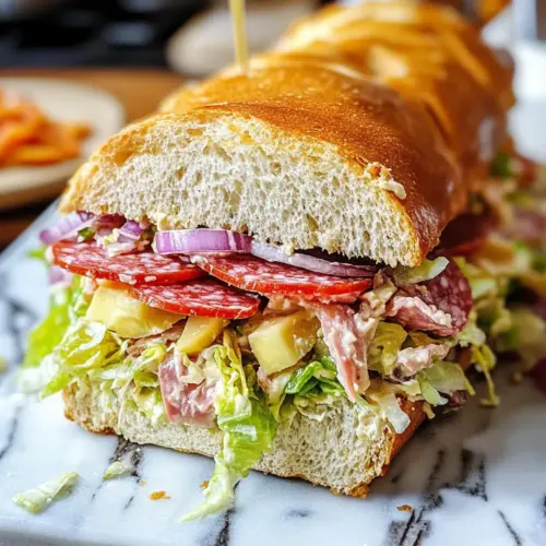 Italian Grinder Salad Sandwich