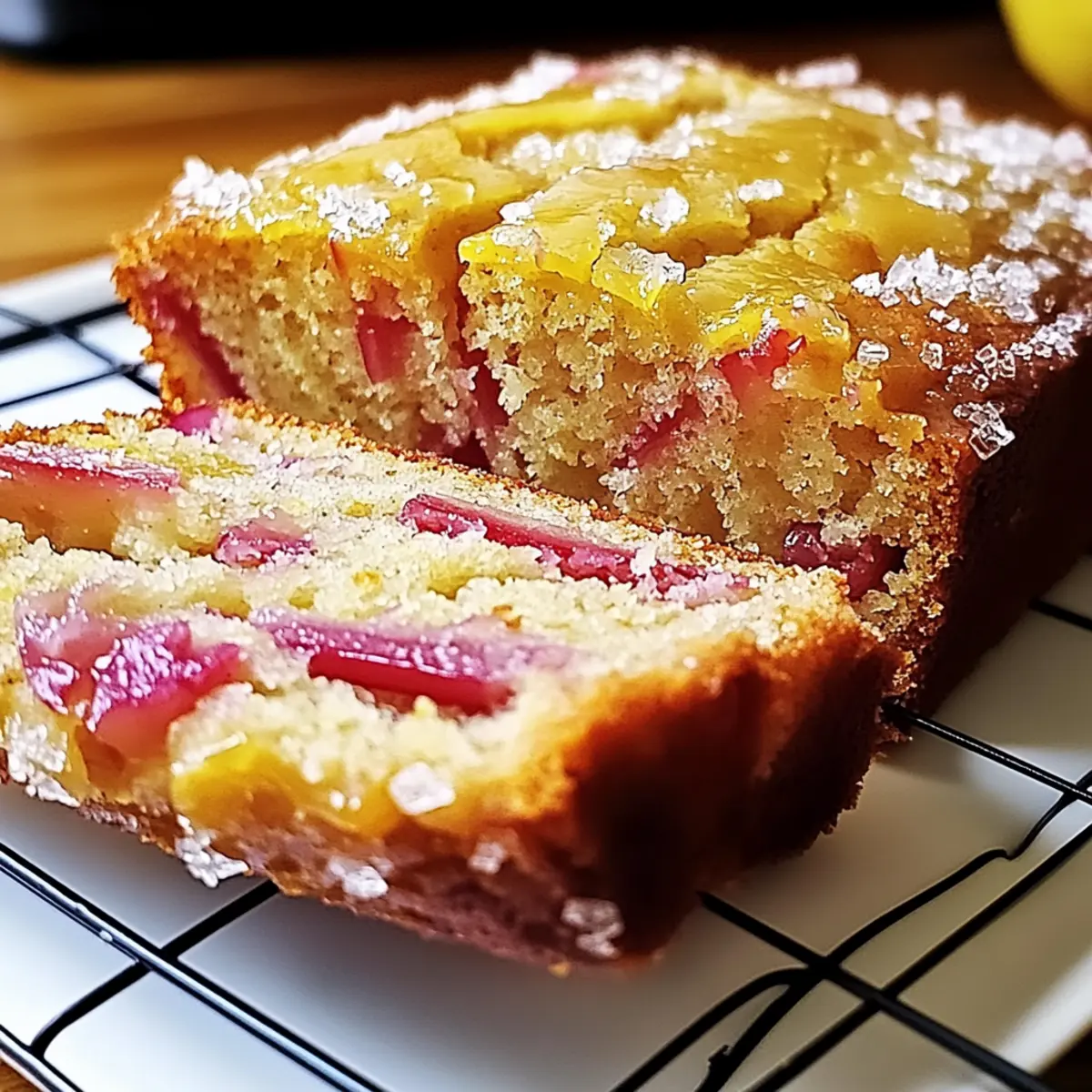 Lemon Rhubarb Sunshine Loaf
