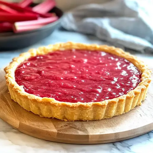 Sweet Rhubarb Custard Tart