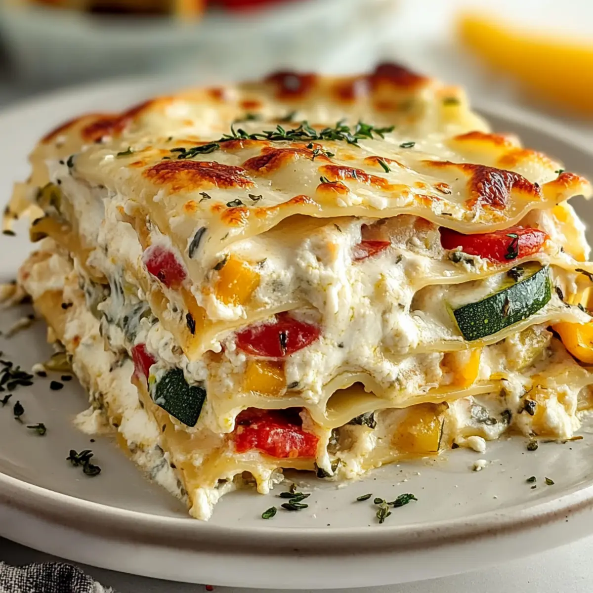 Loaded Veggie White Lasagna
