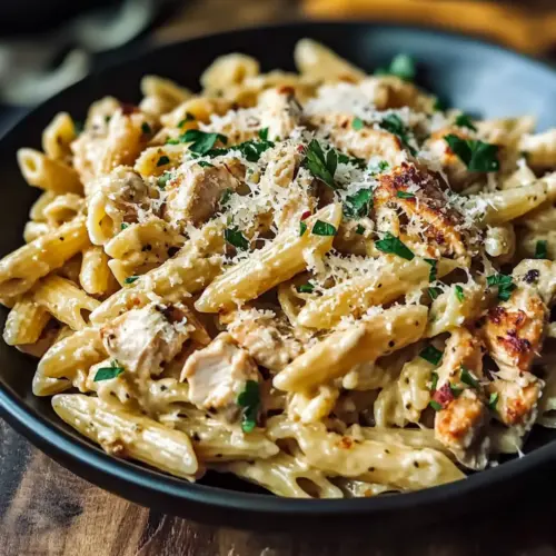 Creamy garlic parmesan chicken pasta