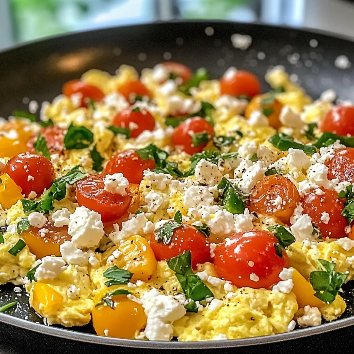 Healthy Mediterranean Scrambled Eggs