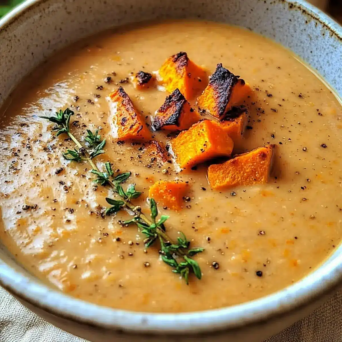 Roasted Italian Sweet Potato Soup