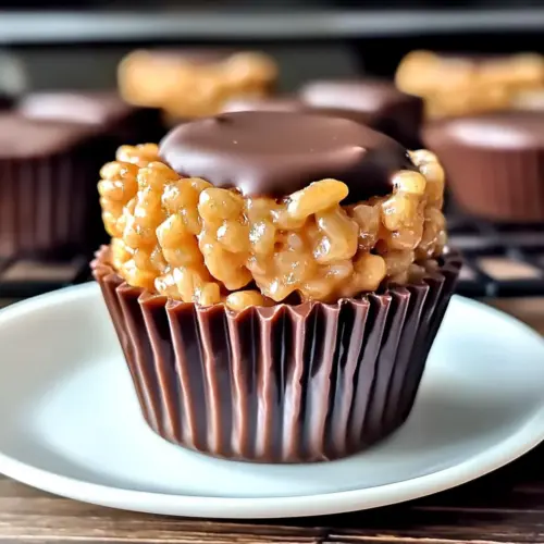 Chocolate Peanut Butter Rice Krispie Cups