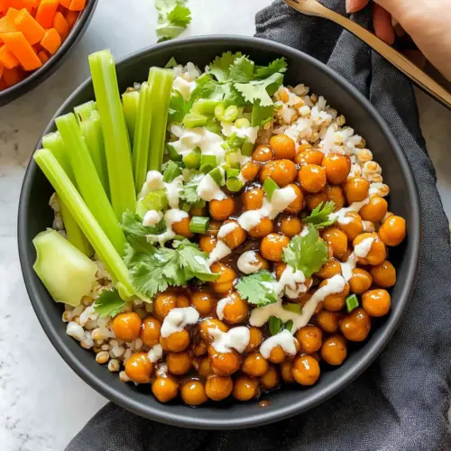 Hot Honey Chickpea Bowls