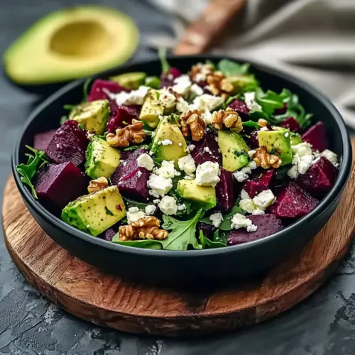Salade betteraves avocat feta