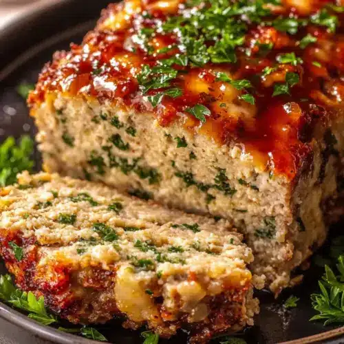 Garlic Parmesan Chicken Meatloaf