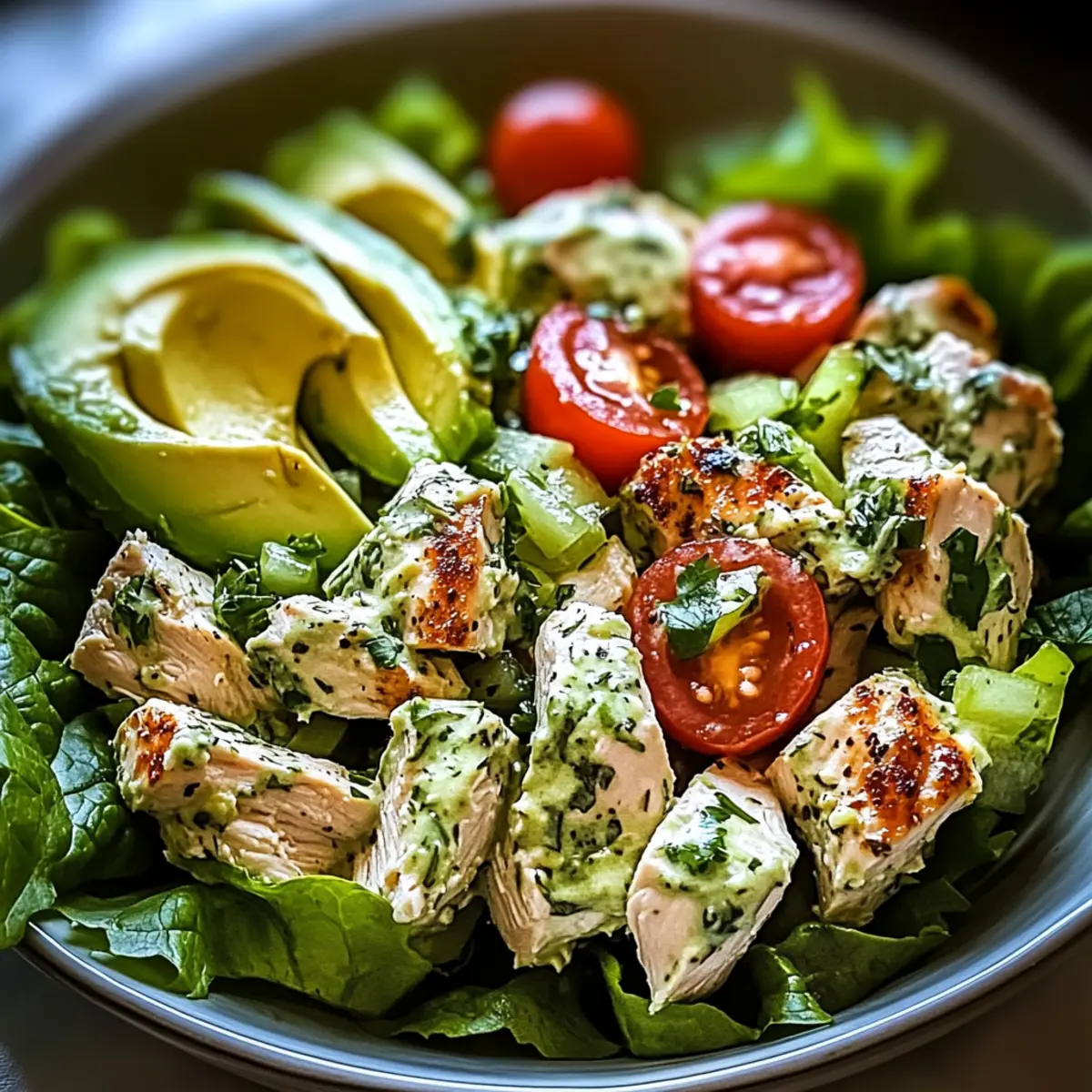 Delicious Avocado Herb Chicken Salad