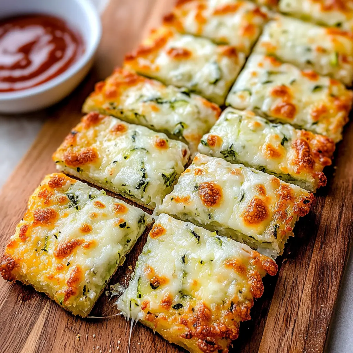 Cheesy Zucchini Breadsticks