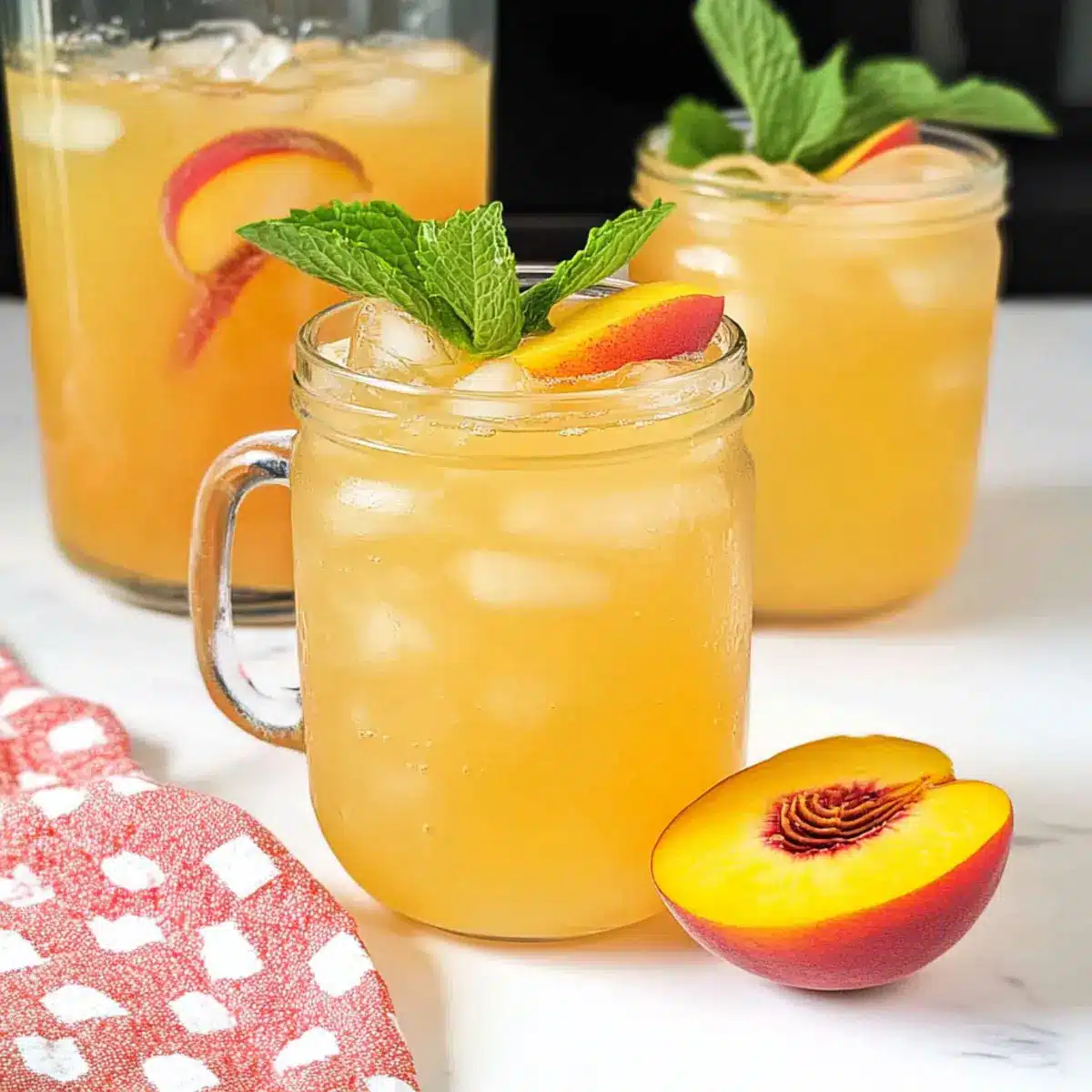 Homemade Peach Lemonade
