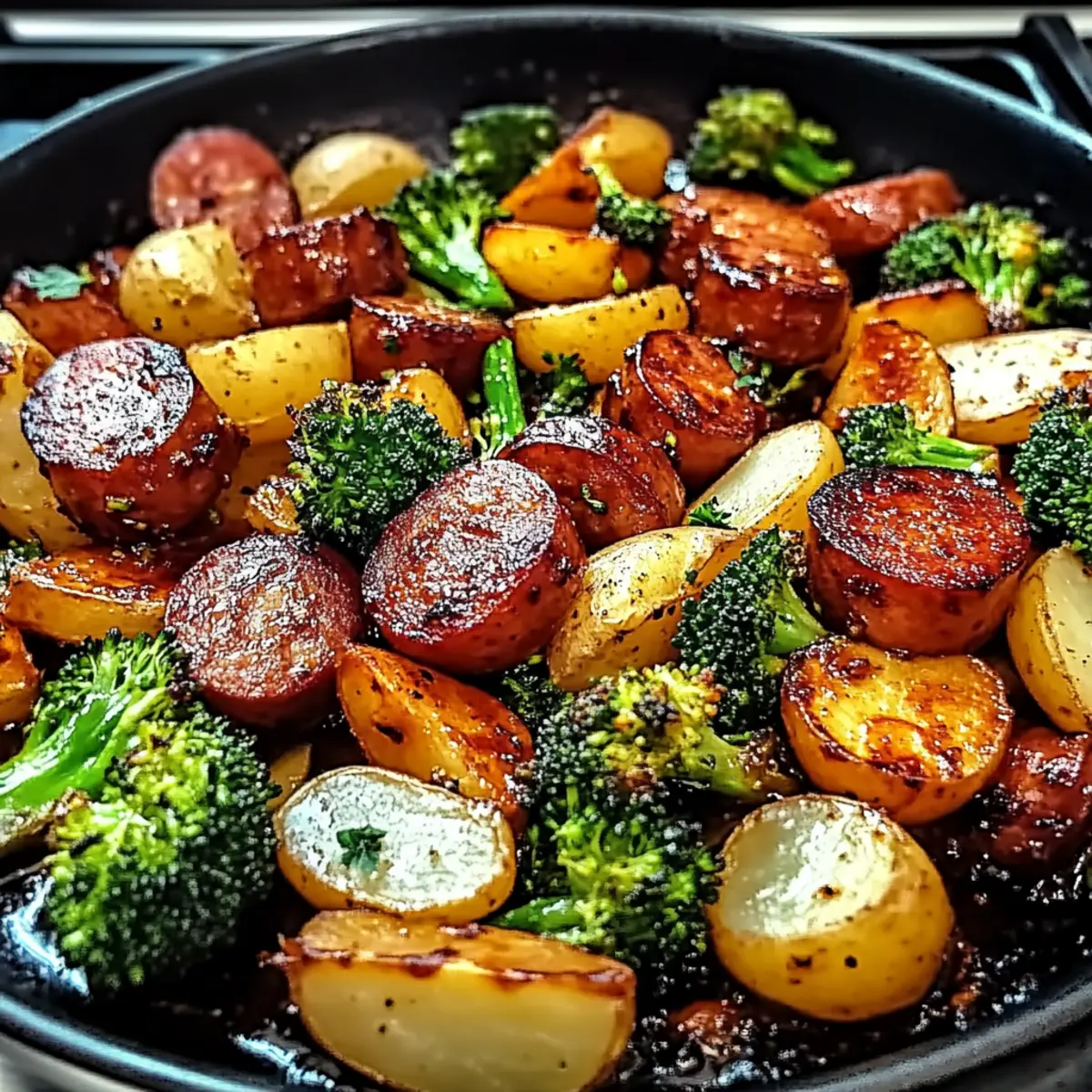 One-Pan Honey Garlic Kielbasa & Veggies