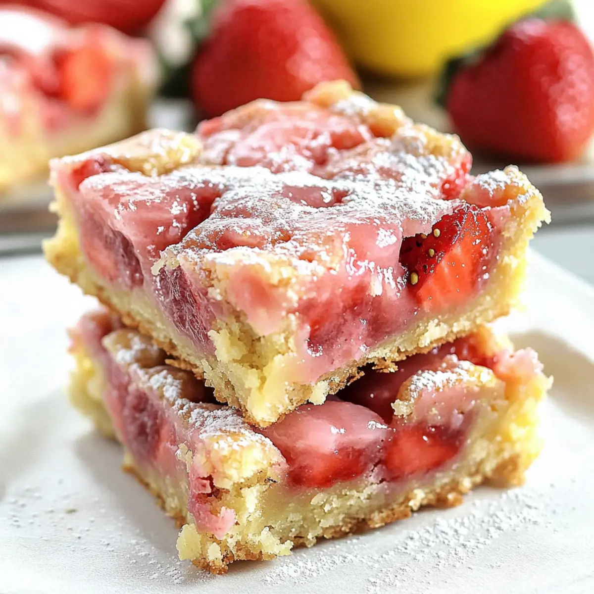 Strawberry Lemon Blondies
