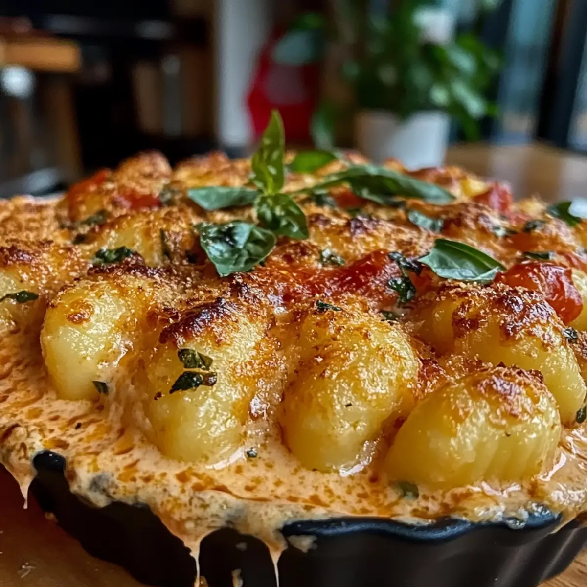 Creamy Tomato Basil Gnocchi Bake