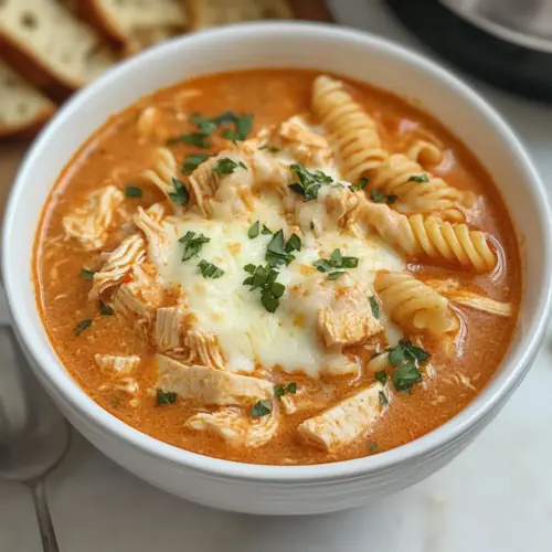 Crockpot Chicken Parmesan Soup