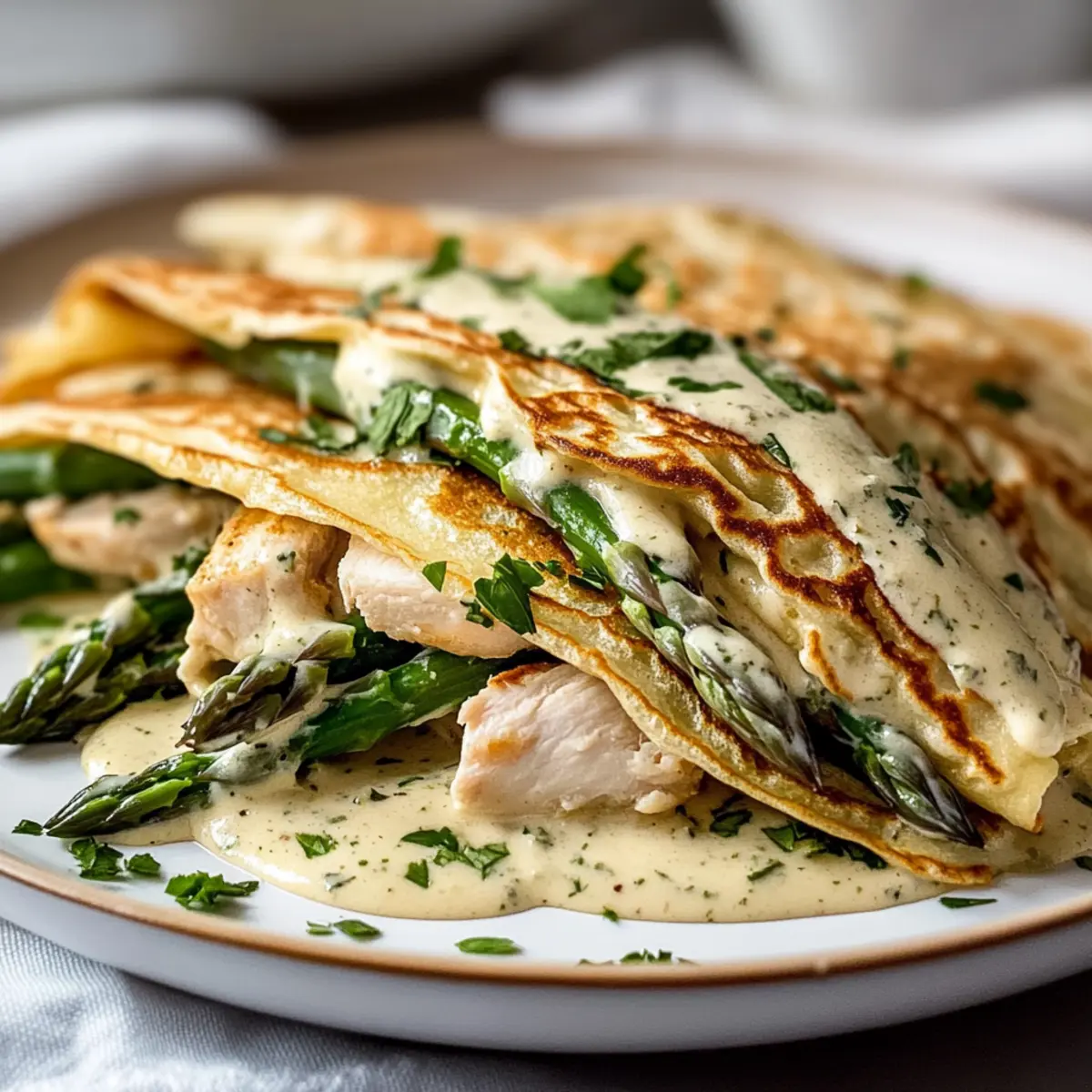 Best Chicken & Asparagus Crepes: Creamy, Savory Dinner