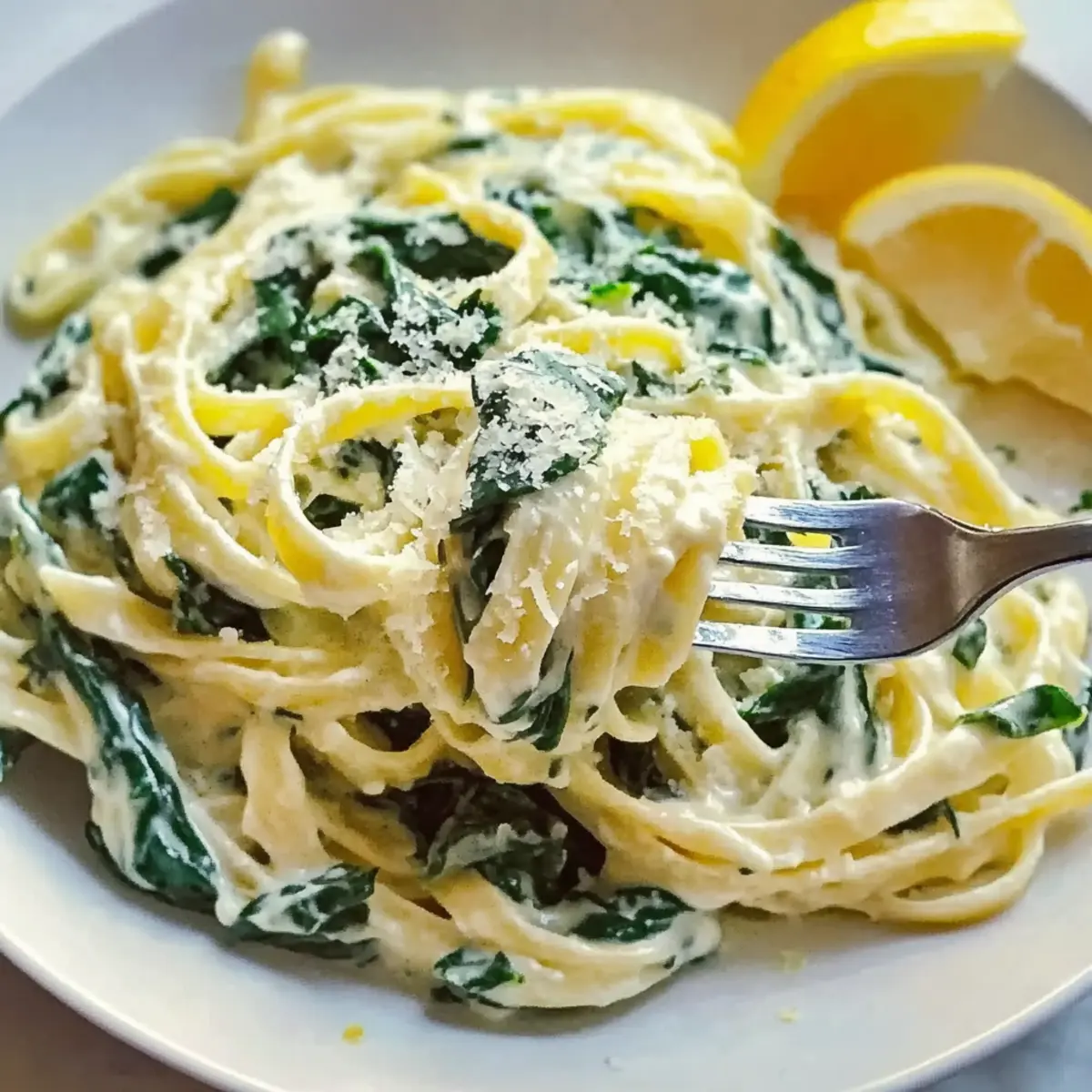 Creamy Lemon Ricotta Pasta & Spinach in 15 Minutes
