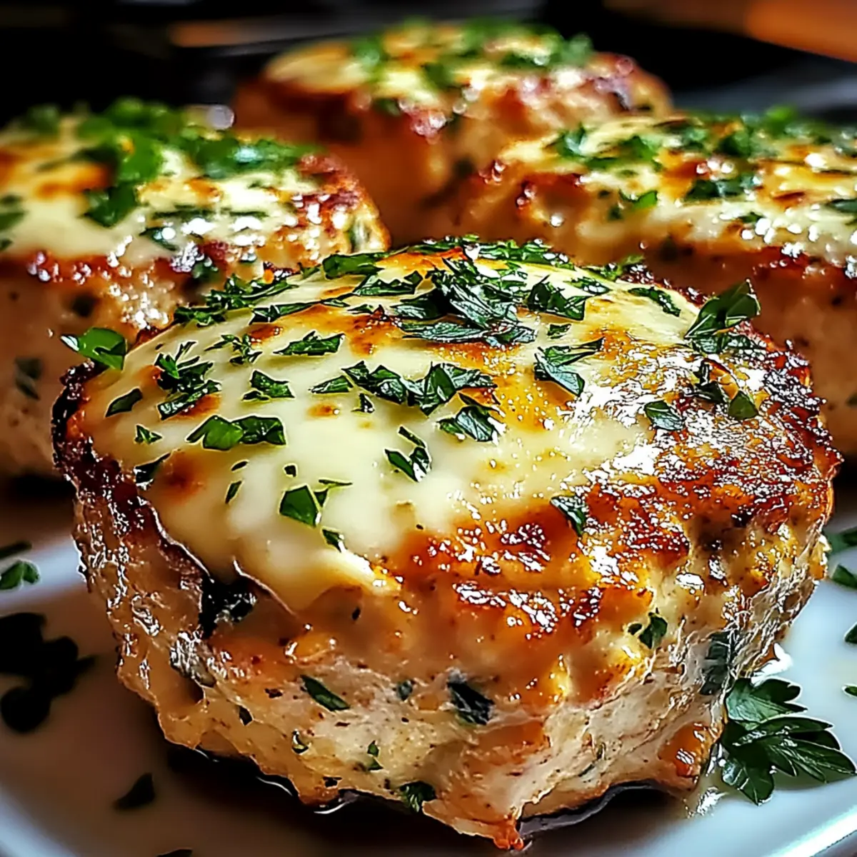 Garlic Parmesan Chicken Meatloaves