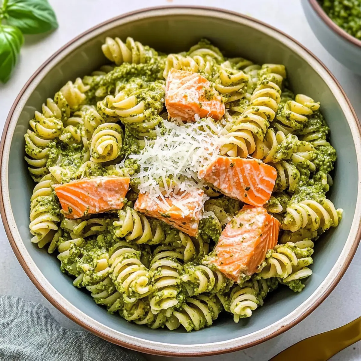 Salmon Pesto Pasta