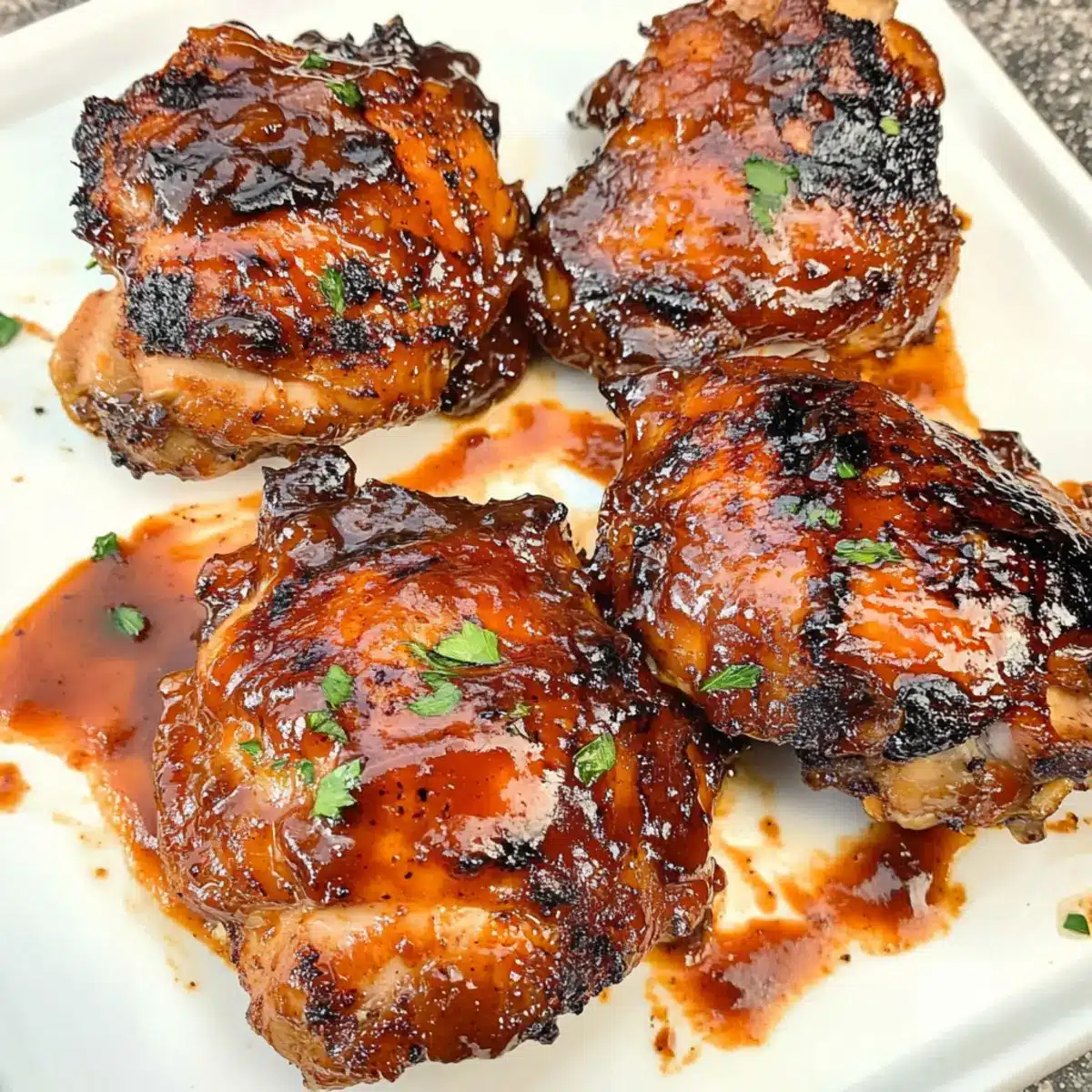 Grilled BBQ Chicken Thighs