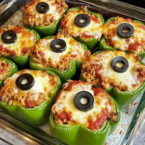 Creamy Pizza Stuffed Bell Peppers