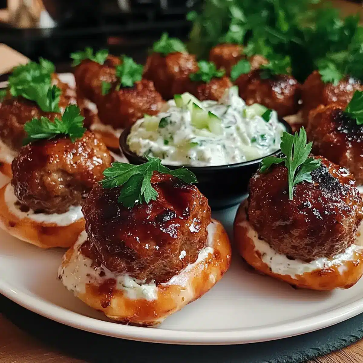 Mini Greek Meatball Bites