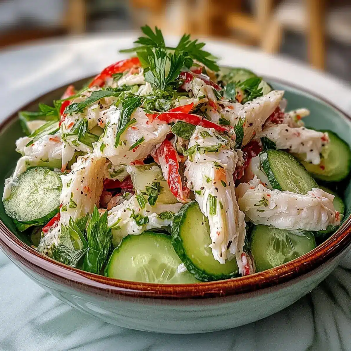Chilled Cucumber Crab Salad