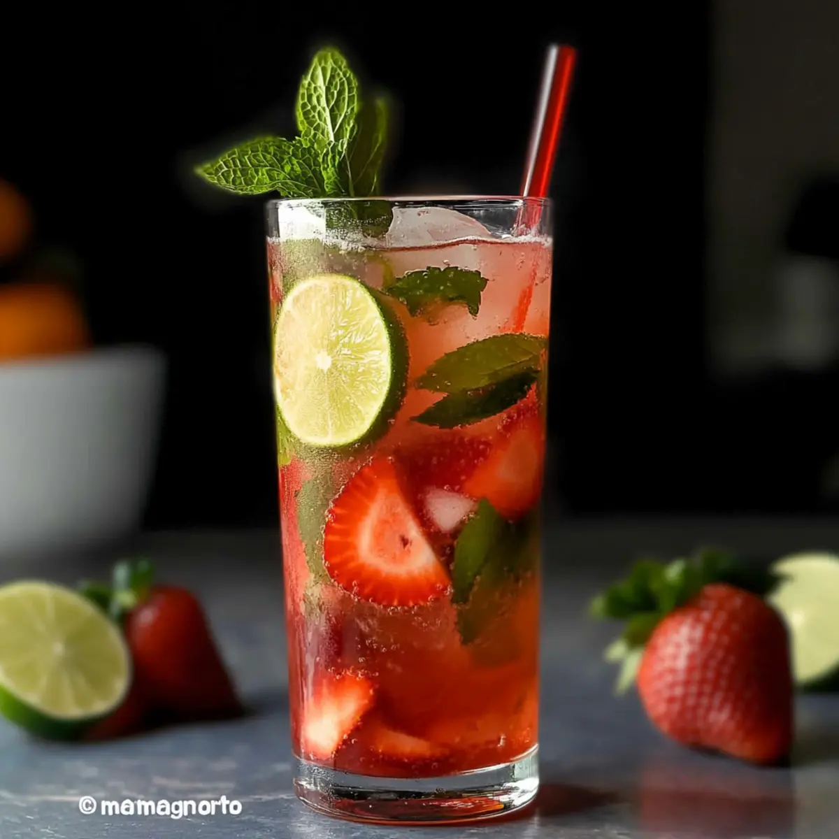 Refreshing Strawberry Mojito Mocktail