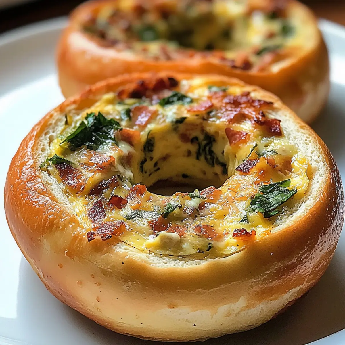 Quiche Stuffed Bagels
