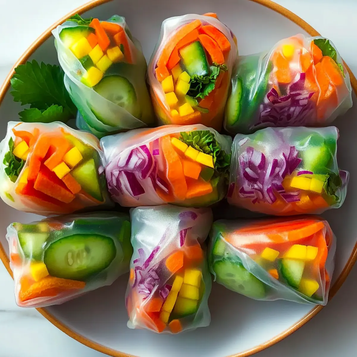 Rainbow Veggie Spring Rolls