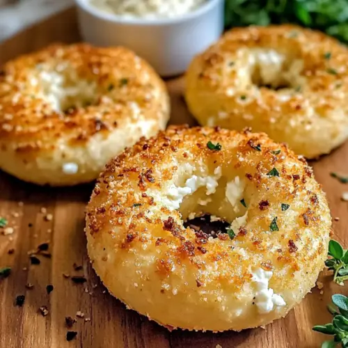 Garlic Parmesan Cottage Cheese Bagels