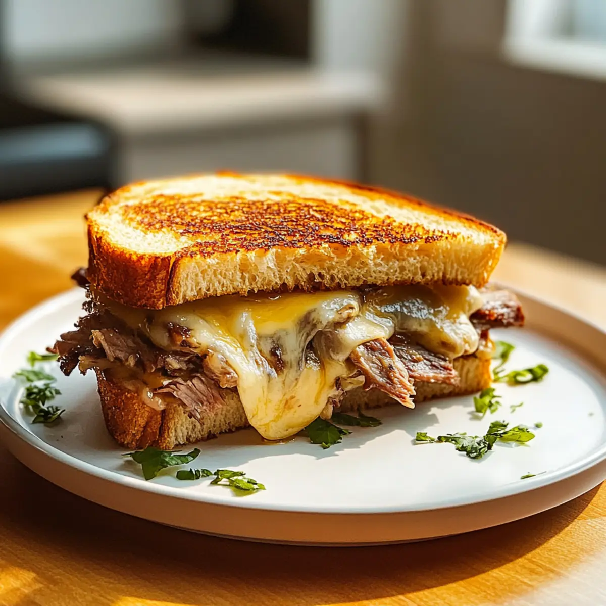 Beef Brisket Grilled Cheese Sandwich