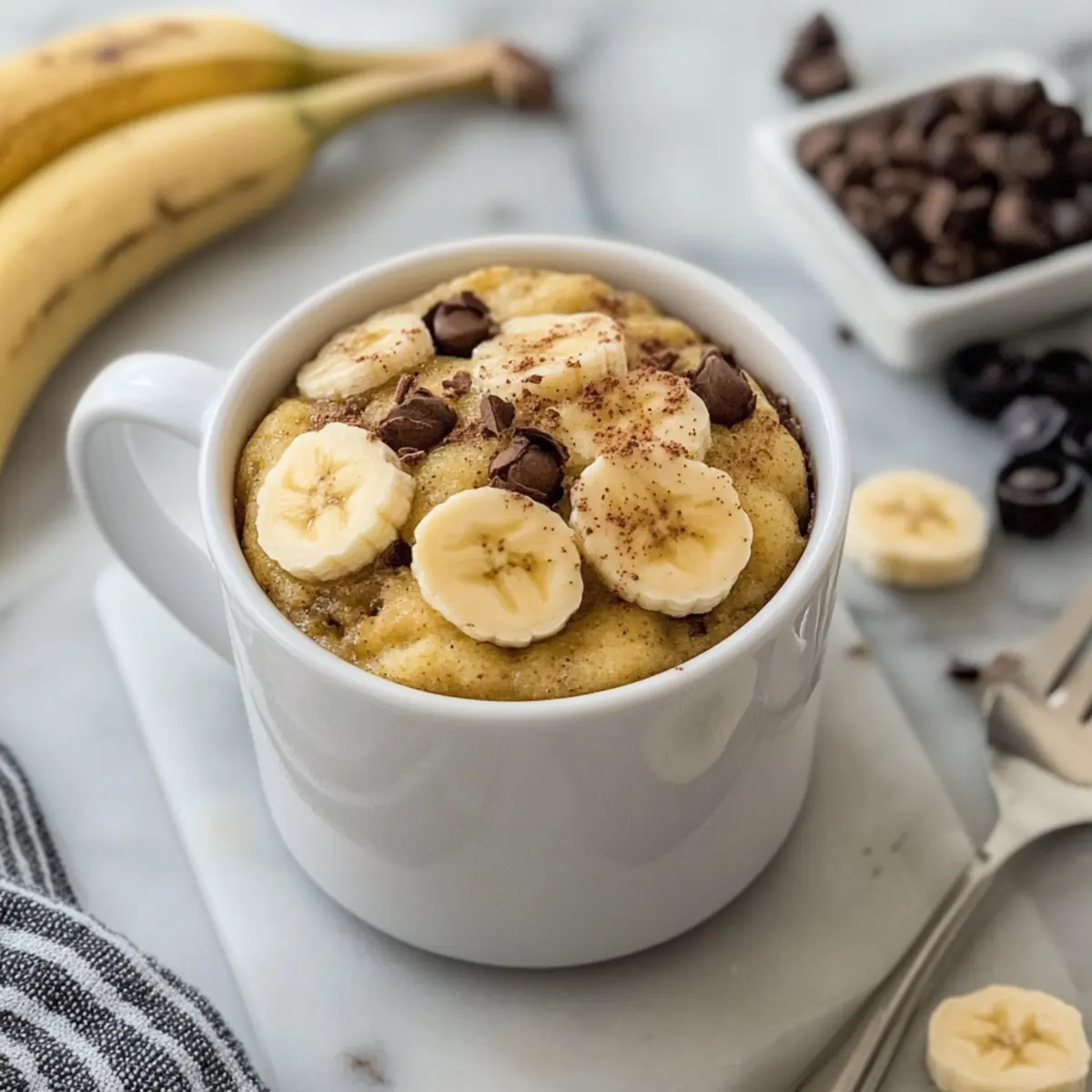 Healthy Banana Mug Cake in 5 Minutes