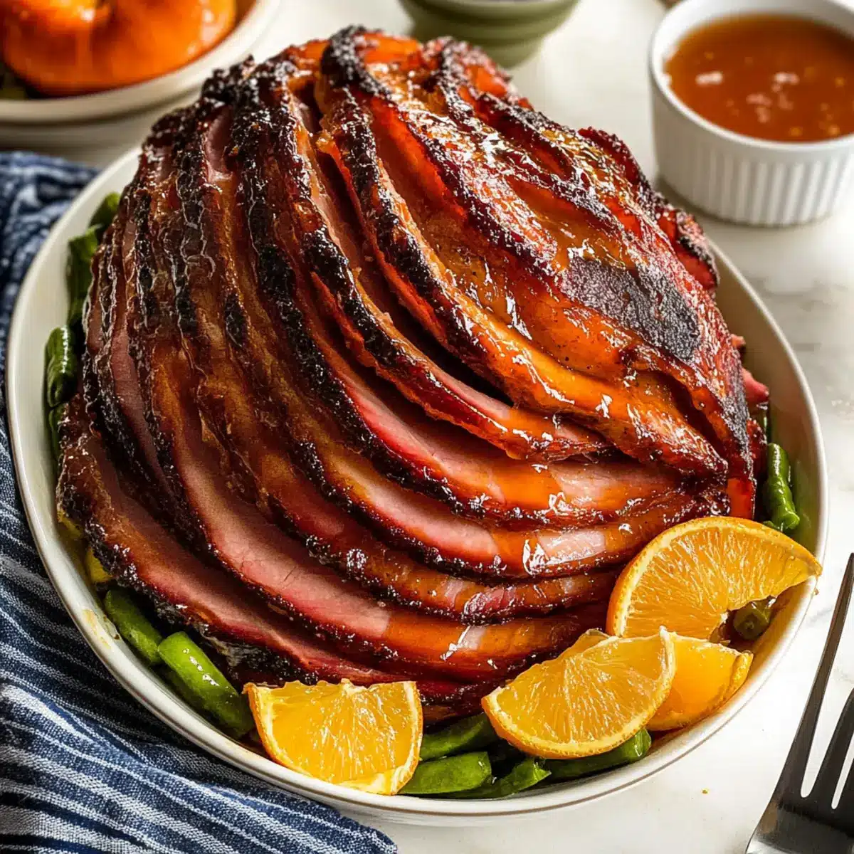 Baked Honey Butter Brown Sugar Glazed Ham