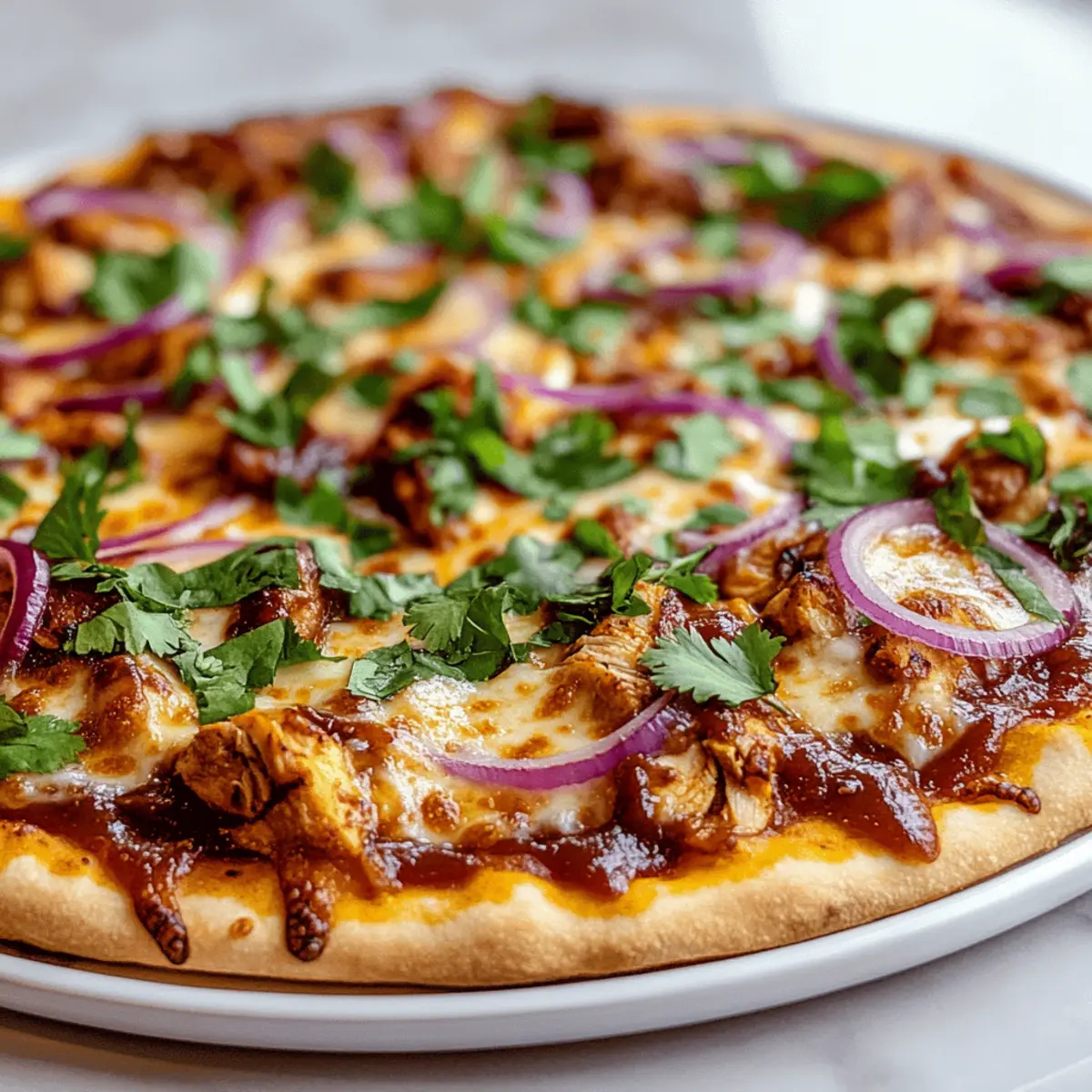 Delicious BBQ Chicken Pizza in 25 Mins