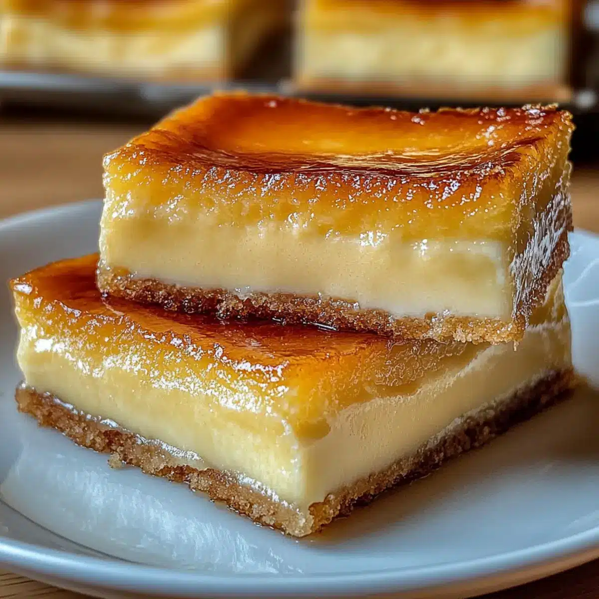 Creamy Honey Milk Custard Squares