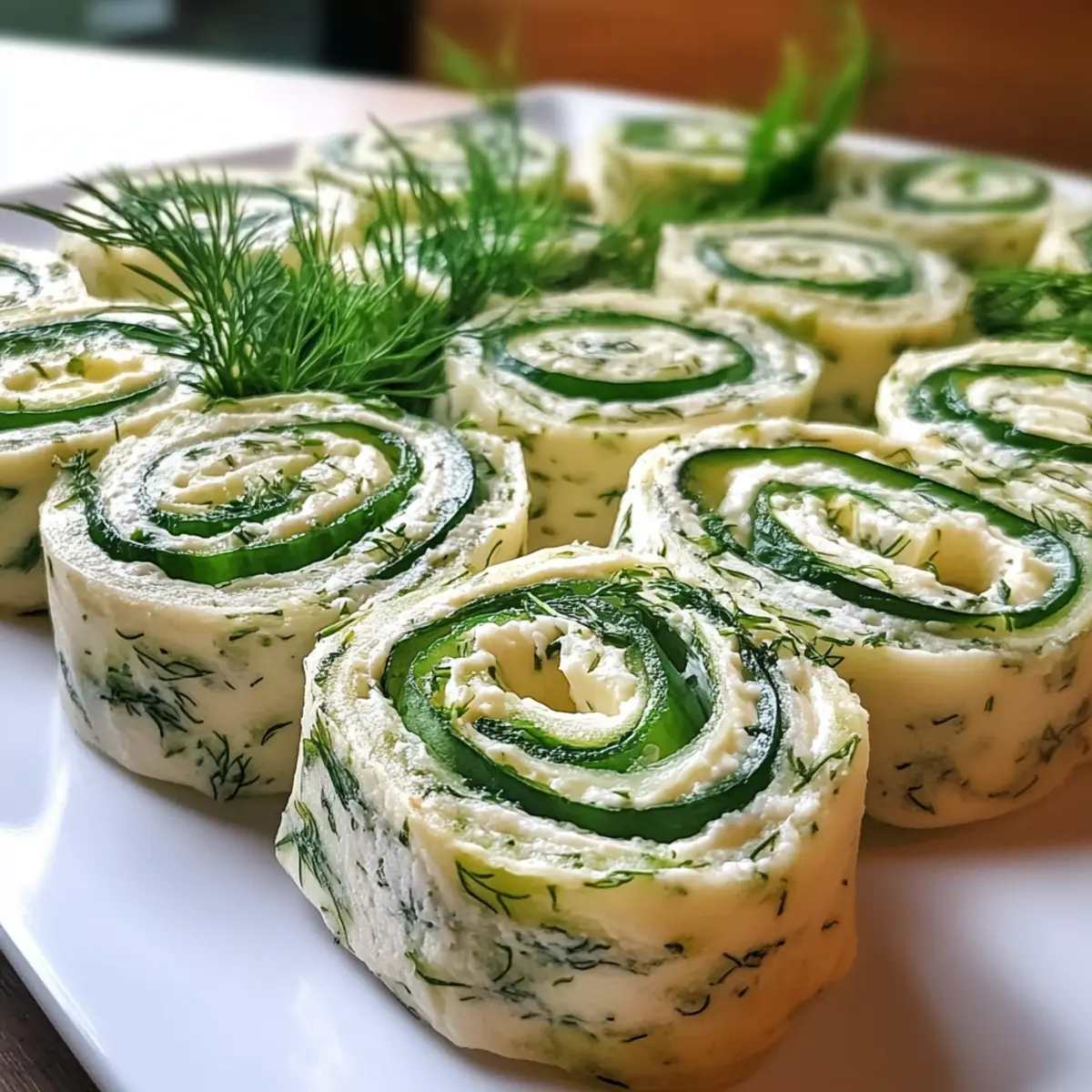 Easy Cucumber and Dill Pinwheels