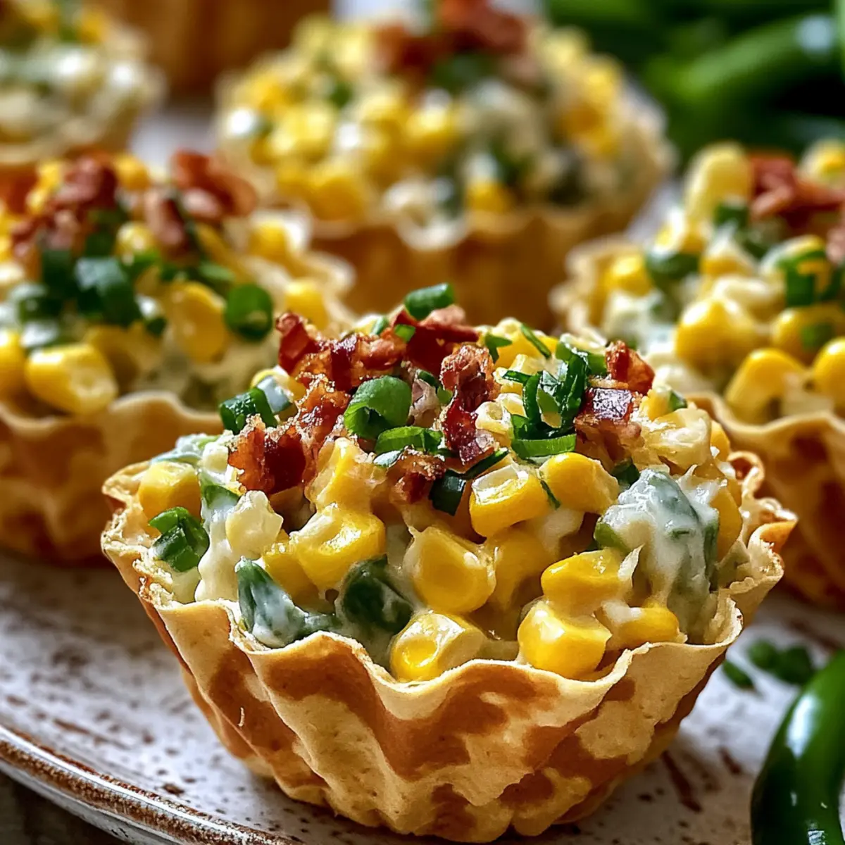 Jalapeño Popper Corn Salad Cups