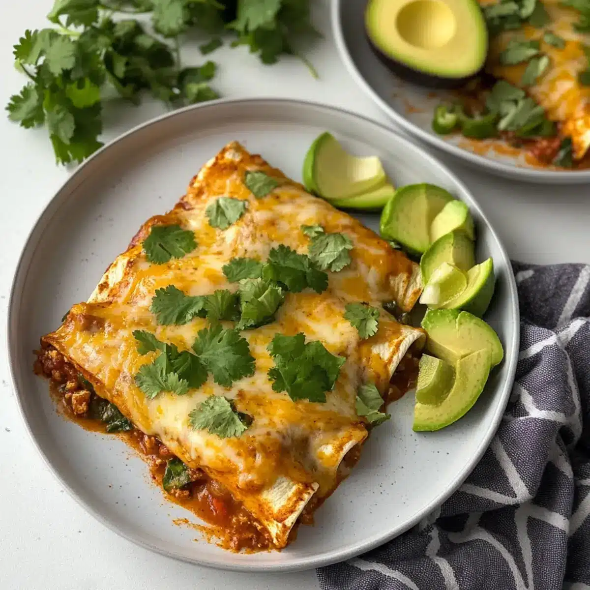 Salsa Verde Chicken Enchiladas
